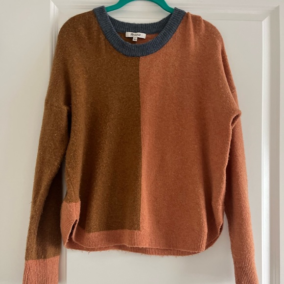 Madewell Westlake Color-block Long Sleeve Pullover Sweater Size Small - Picture 4 of 11